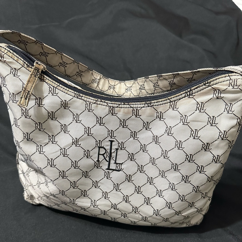 Ralph Lauren Signature Logo Canvas Purse